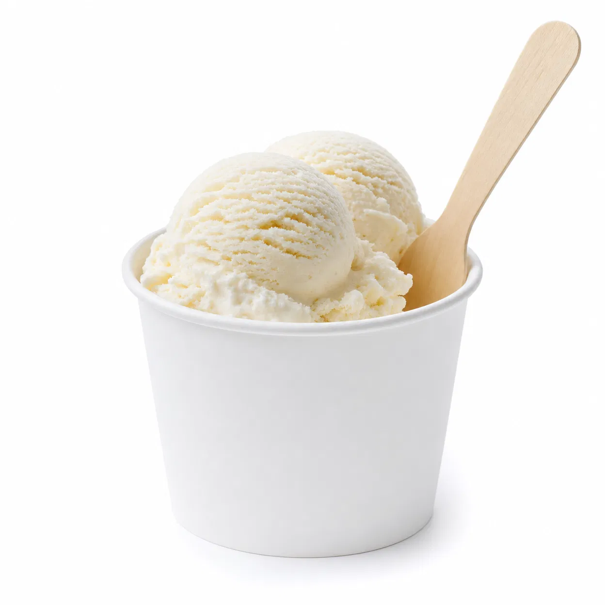 White paper ice cream cups in multiple sizes, CupsPak product range