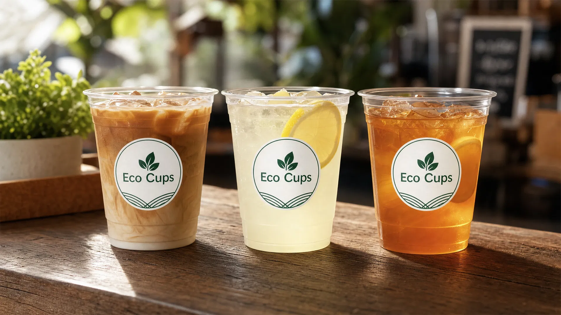 Single wall PLA-coated paper cups for events and festivals