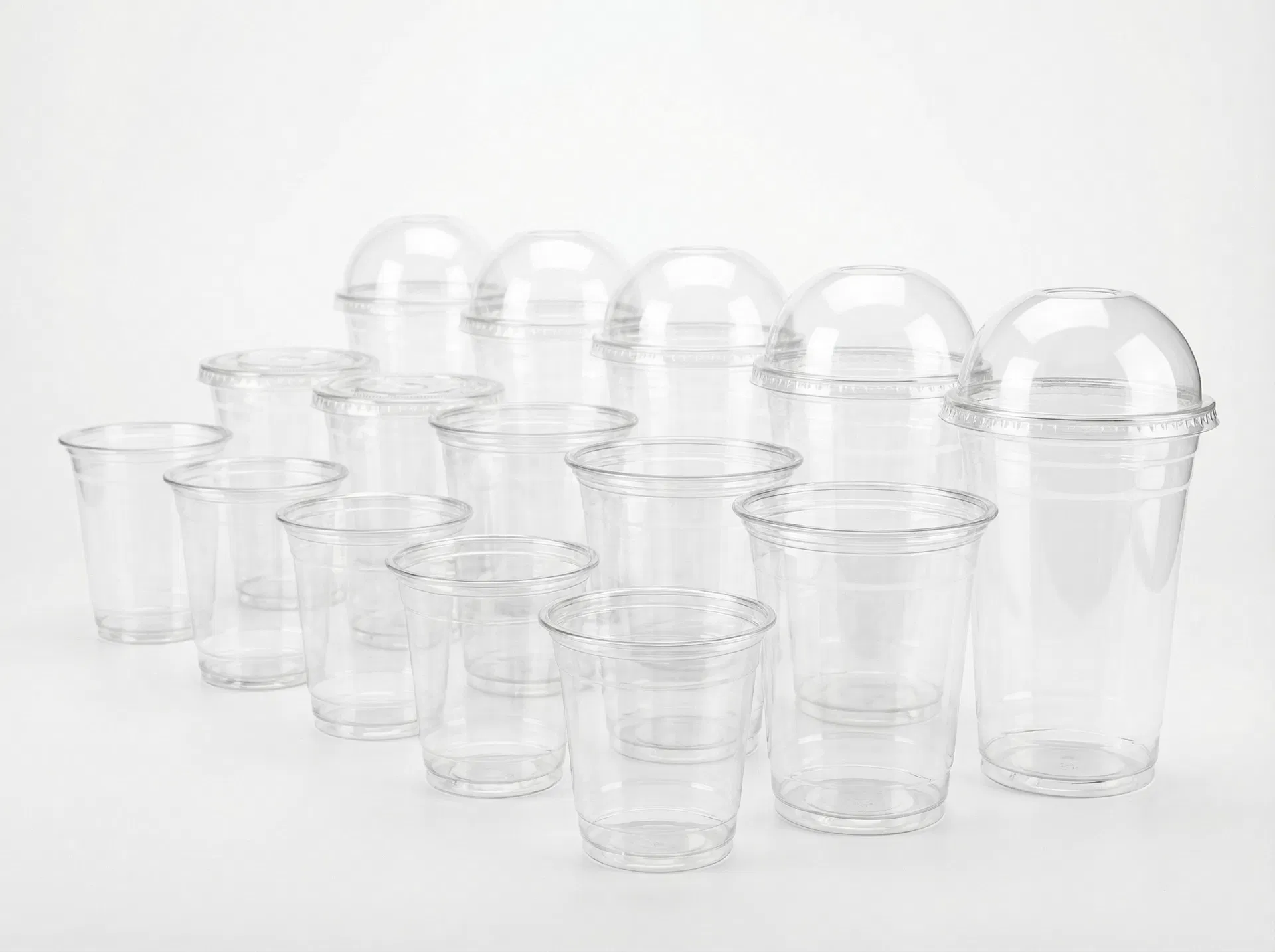 Clear PET cups for iced coffee and cold brew